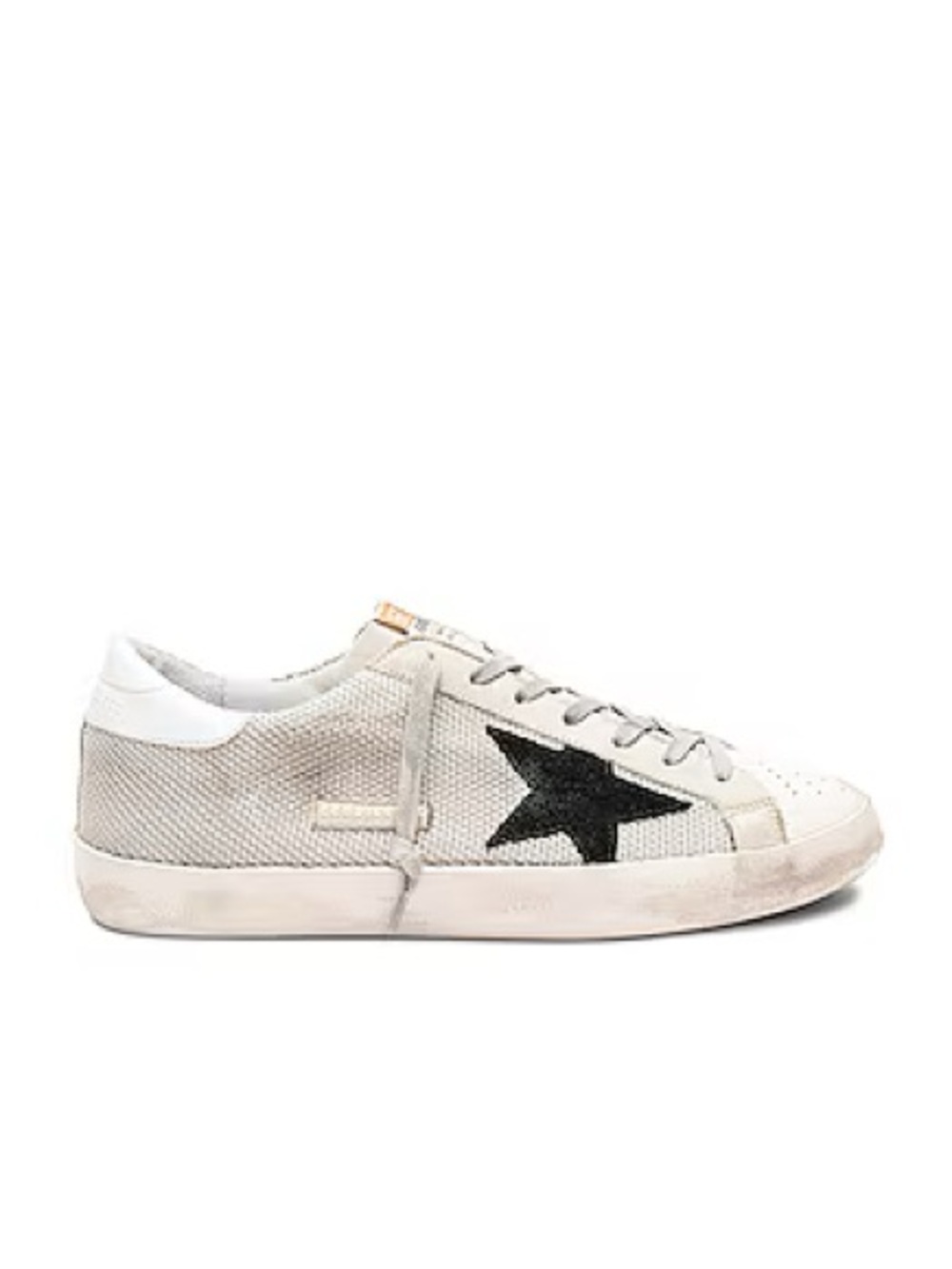 Golden Goose White Low-Top Sneaker with Black Star Accent 37 superstar